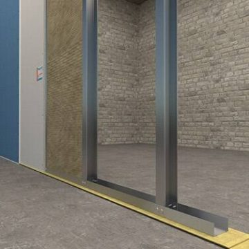 Звукоизоляционная каркасная перегородка на каркасе 75 мм